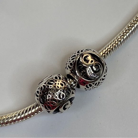 Sterling Silver Vintage Letter E Charm - Picture 3 of 6